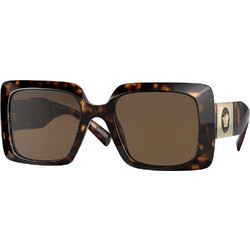 Versace VE 4405 108/73 Γυναικεία Γυαλιά Ηλίου Τετράγωνα Κοκάλινα Καφέ με Καφέ Polarized Φακό