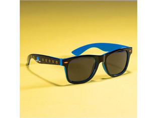 Numskull Sega Black/Blue Ανδρικά Γυαλιά Ηλίου Τετράγωνα Κοκάλινα Μαύρα Μπλε με Καφέ Polarized Φακό