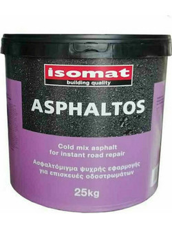 ISOMAT ASPHALTOS 25kg - Άσφαλτος , Έτοιμο προς χρήση για επισκευές οδοστρωμάτων