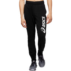 ASICS Big Logo Ανδρικό Παντελόνι Φόρμας Fleece με Λάστιχο Μαύρο 2031A977-005