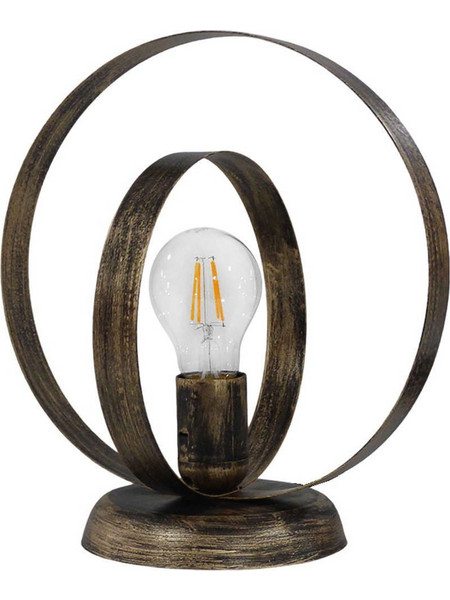 Heronia Lighting Halka Πορτατίφ Ε27 Bronze Φ25xΥ28cm