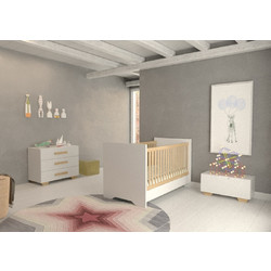 Asterias Bebe Natalia Πολυμορφική Κούνια για Στρώμα 70x140cm Λευκή