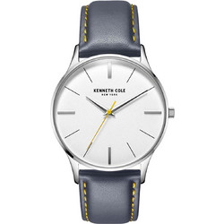 Kenneth Cole Ανδρικό Ρολόι με Γκρι Δερμάτινο Λουράκι KC50918004