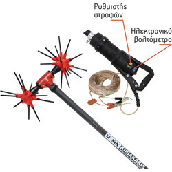 SIK Kiriakakis Power Dc Pro Ελαιοραβδιστικό Μπαταρίας Αχινός 12V με Επεκτάσιμο Κοντάρι 2.4m 2.9kg