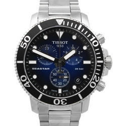 Tissot Seastar 1000 Ανδρικό Ρολόι Χρονογράφος με Ασημί Μεταλλικό Μπρασελέ T120.417.11.041.01