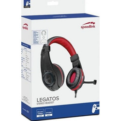 Speedlink Legatos Gaming Headset Over Ear Black Red