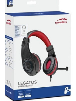 Speedlink Legatos Gaming Headset Over Ear Black Red