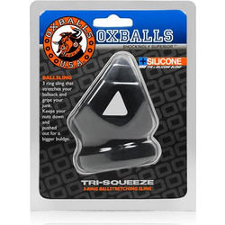 Oxballs Ball Stretcher Tri-Squeeze Cock Sling Ελαστικό Δαχτυλίδι Πέους & Όρχεων Σιλικόνης Μαύρο