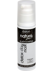 Dalon Natura Black Clay Κρεμώδης Μαύρη Μάσκα Προσώπου για Ενυδάτωση με Άνθρακα 150ml