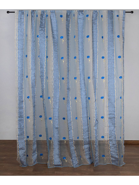 Silk Fashion Κουρτίνα με Τρέσα 280x300 sl119 Μπλε