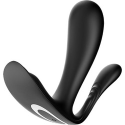 Satisfyer Top Secret Wearable Διπλός Δονητής για Ζευγάρια με App Control 11cm Μαύρος