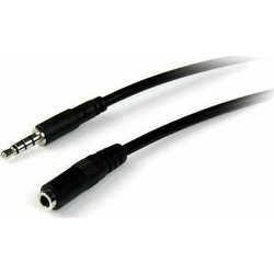 StarTech Καλώδιο 3.5mm male - 3.5mm female Μαύρο 1m (MUHSMF1M)