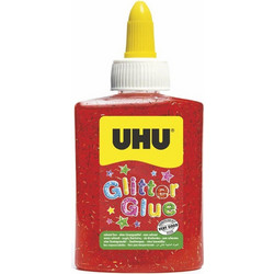 Κόλλα UHU glitter 88.5ml/90gr shiny κόκκινο