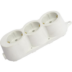 RUBBER MULTISOCKET TRIPLE 16A WHITE