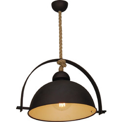 Home Lighting Omaha Κρεμαστό Φωτιστικό Οροφής Μονόφωτο E27 Καφέ 77-2940