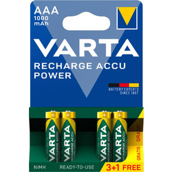 Varta Rechargeable Accu AAA 1000mAh 4τμχ