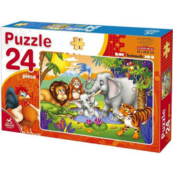 Παιδικό Puzzle Deico Τα Ζώα Της Ζούγκλας 24 Κομμάτια 61430AN03