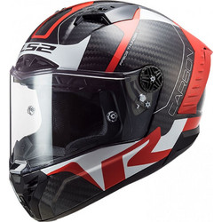 LS2 FF805 Thunder Carbon Racing 1 Gloss Red / White Κράνος Μηχανής Full Face 1400gr