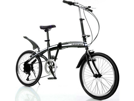 Clever Bike V2 Σπαστό Ποδήλατο Πόλης 20" με 6 Tαχύτητες Μαύρο