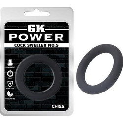 Chisa Novelties GK Power Cock Sweller No5 Ελαστικό Δαχτυλίδι Πέους Σιλικόνης Μαύρο