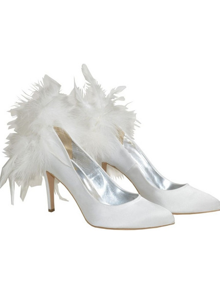 White Angel Lou bridal pumps