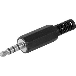 GOOBAY βύσμα 3.5mm 11578, 4 contacts, πλαστικό, μαύρο, 10τμχ