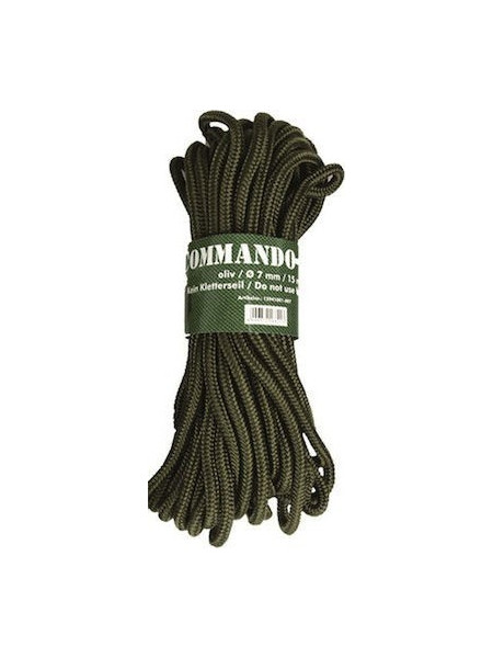 Mil-Tec Commando Rope Σχοινί 7χιλ. 15μ. Χακί