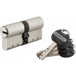 Κύλινδρος ασφαλείας FEDERAL νίκελ - 30 x 30 - 4 κλειδιά THIRARD (00203330)
