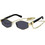 Marc Jacobs MARC496/S J5G/IR Γυναικεία Γυαλιά Ηλίου Πολυγωνικά Κοκάλινα Μεταλλικά Χρυσά με Μαύρο Polarized Φακό