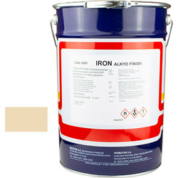 Hydroton Iron Alkyd Finish Βερνικόχρωμα Μετάλλου Μπεζ Ral-1015 Gloss 20lt