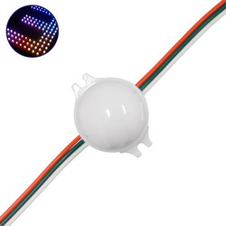 20 Τεμάχια x LED Magic Digital Στρογγυλό Module Φ3 CM RGBW 0.72W 12V GloboStar 30544 30544