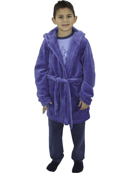 Galaxy Παιδική Ρόμπα Fleece Χειμωνιάτικη Μπλε 854-21