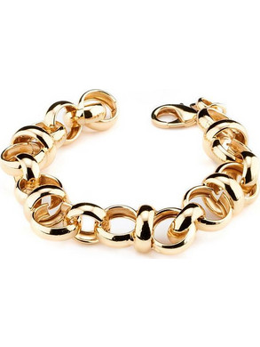 SOVRANI Βραχιόλι από ανοξείδωτο ατσάλι Gold (Μήκος 20.00cm) J6001