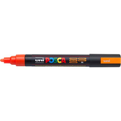 Μαρκαδόρος Uni Posca PC-5M Ανεξίτηλος 2.5mm Πορτοκαλί Φωσφορίζον