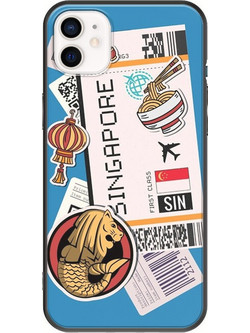 Θήκη Ticket To Singapore iPhone 12 mini Black TPU (Μαύρη Σιλικόνη)