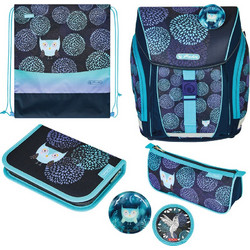 Herlitz FiloLight Plus Flower Owl Σχολική Τσάντα Πλάτης Δημοτικού Navy Μπλε 50037889