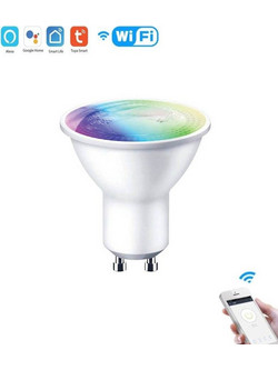 WIFI λαμπτήρας Led SPOT GU10 6W RGBW με Amazon Alexa, Google Assistant,TuyaSmart ή SmartLife SAGA 1518710 VITONE