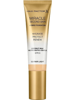 Max Factor Miracle Second Skin Hybrid 02 Fair Light Liquid Foundation SPF20 30ml