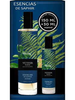Saphir Parfums Esencias de Saphir Vetiver & Moss Eau De Toilette 150ml + 30ml