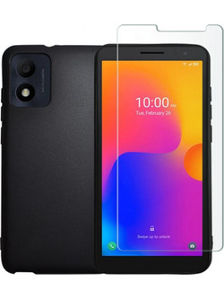 Vivid Θήκη Σιλικόνης + Tempered Glass (Alcatel 1B 2022) Transparent VIMAT133BKGLASSTN