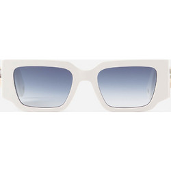 Lanvin LNV639S 200 Ανδρικά Γυαλιά Ηλίου Ορθογώνια Κοκάλινα Λευκά με Μπλε Degradee Φακό