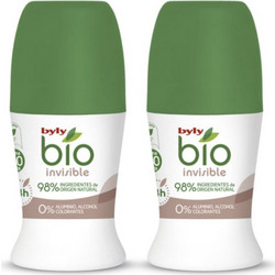 Byly Bio Invisible Φυσικό Γυναικείο Αποσμητικό Roll On 24h Χωρίς Αλουμίνιο 2x50ml