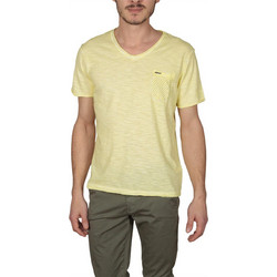 Ryujee ανδρικό T-shirt κίτρινο με τσεπάκι ryts-4034-ye
