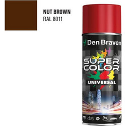 Den Braven Super Color Universal Σπρέι Βαφής Brown Gloss 400ml