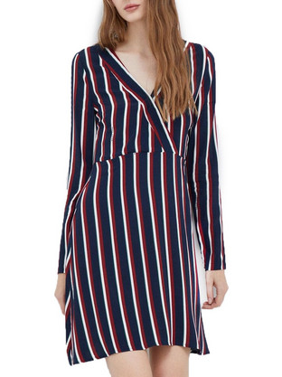 Pepe Jeans Ohisi Mini Καθημερινό Φόρεμα Navy Μπλε PL953167-286