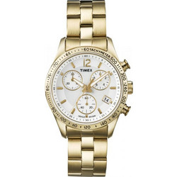 Timex Kaleidoskope Γυναικείο Ρολόι Χρονογράφος με Χρυσό Μεταλλικό Μπρασελέ T2P058