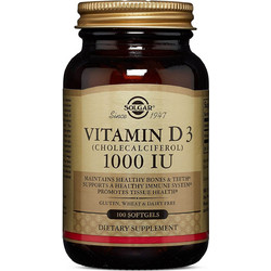 Solgar D3 1000iu 100 Μαλακές Κάψουλες