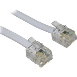 Τηλεφωνικό Καλώδιο RJ11 6P4C 10m White