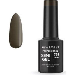 Elixir Semigel 758 Cacao Ημιμόνιμο Βερνίκι Νυχιών 5ml