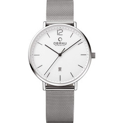 Obaku Ανδρικό Ρολόι με Ασημί Μεταλλικό Μπρασελέ V181GDCWMC